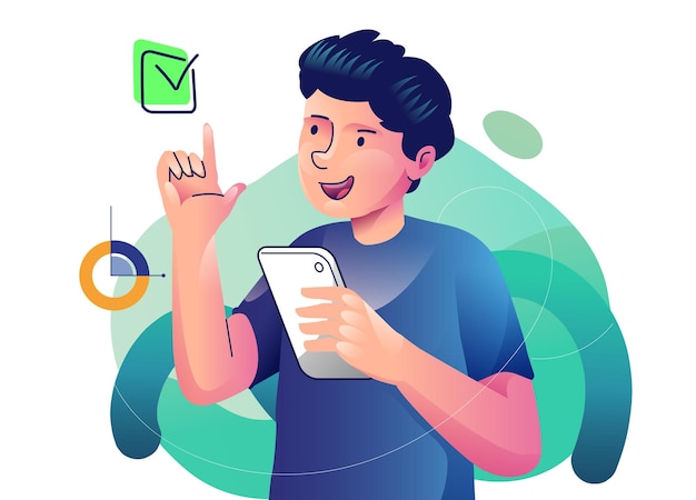 Ilustración de conceptos de marketing digital Ilustración moderna de diseño plano del análisis de datos