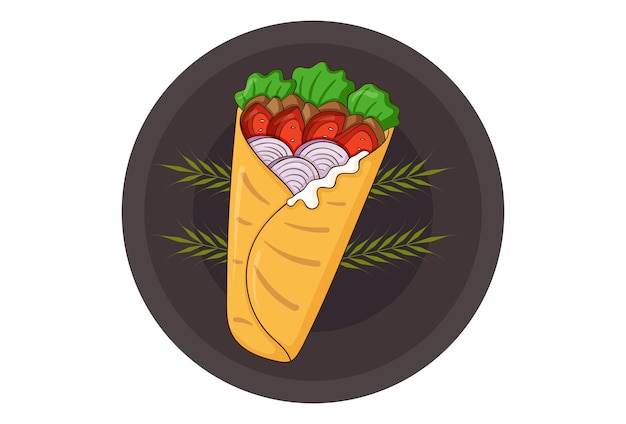 Ilustración conceptual del burrito elegante y hermosa