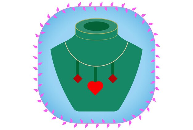 Ilustración conceptual del collar elegante y hermosa