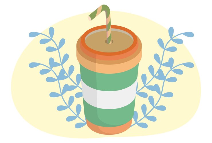 Vector ilustración conceptual de la copa elegante y hermosa