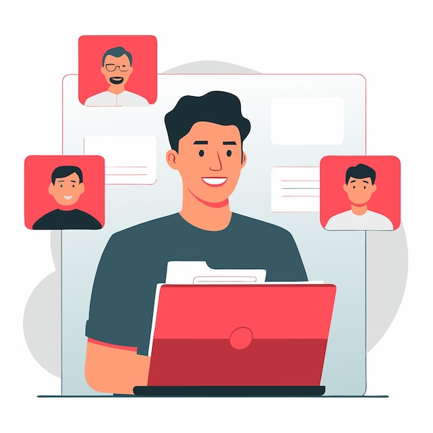 Ilustración conceptual de la gestión y organización de archivos personales digitales