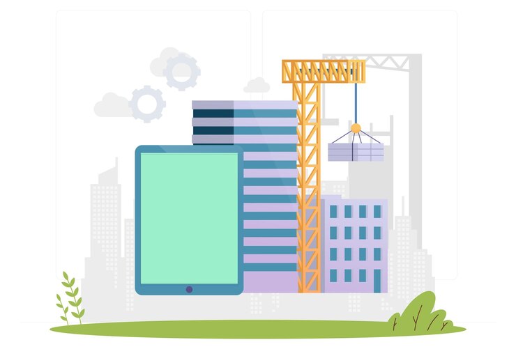 Vector ilustración conceptual de la infraestructura elegante y hermosa