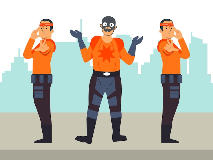 Vector ilustración conceptual del jugador masculino elegante y hermosa