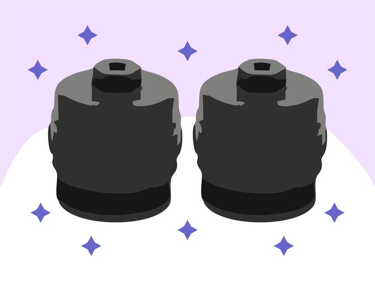 Vector ilustración conceptual de la llave de la tapa del filtro de aceite elegante y hermosa