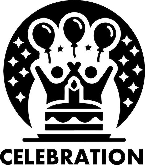 Ilustración conceptual del logotipo vectorial de la celebración Icono de la celebración