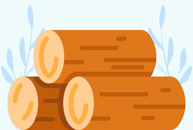 Ilustración conceptual de madera elegante y hermosa