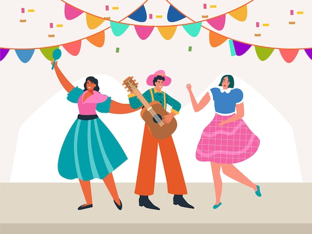 Ilustración conceptual de la música elegante y hermosa