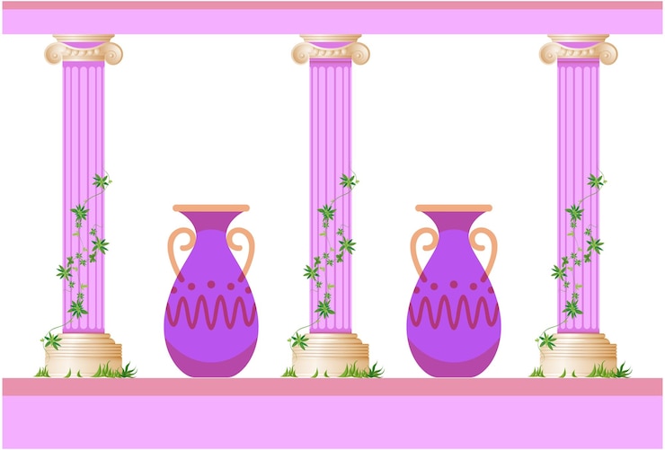 Vector ilustración conceptual del pilar elegante y hermosa