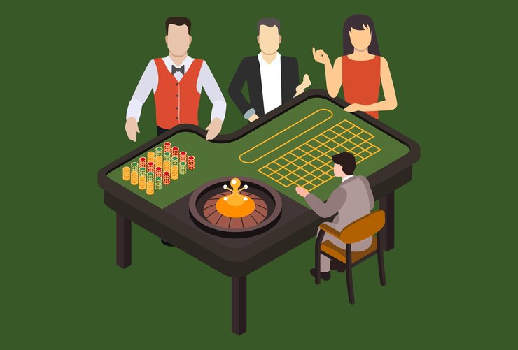 Vector ilustración conceptual de la ruleta francesa elegante y hermosa