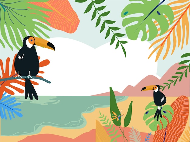 Ilustración conceptual tropical elegante y hermosa