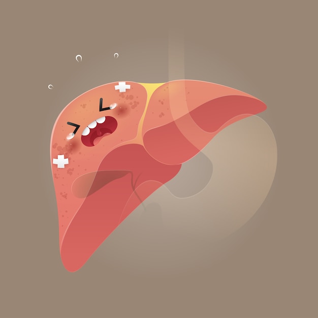 Vector ilustración de la conciencia hepática
