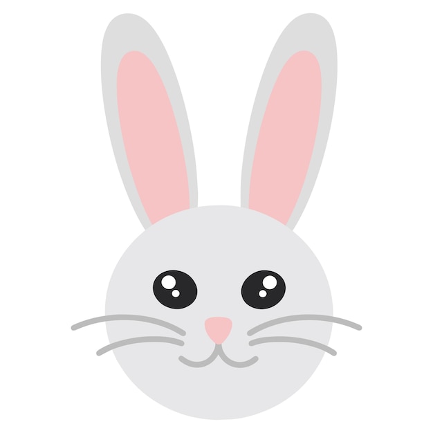Ilustración de un conejito lindo de dibujos animados Símbolo de conejito para Pascua