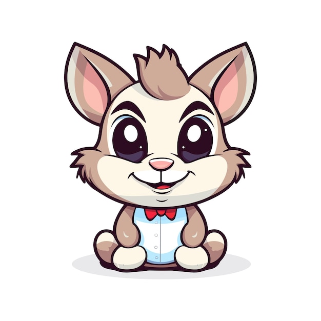 Ilustración de un conejo mascota lindo