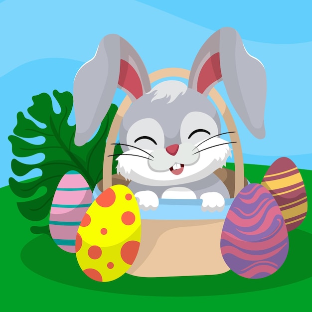 Ilustración de conejo de pascua