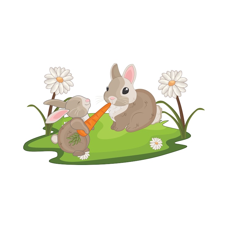 Vector ilustración de un conejo