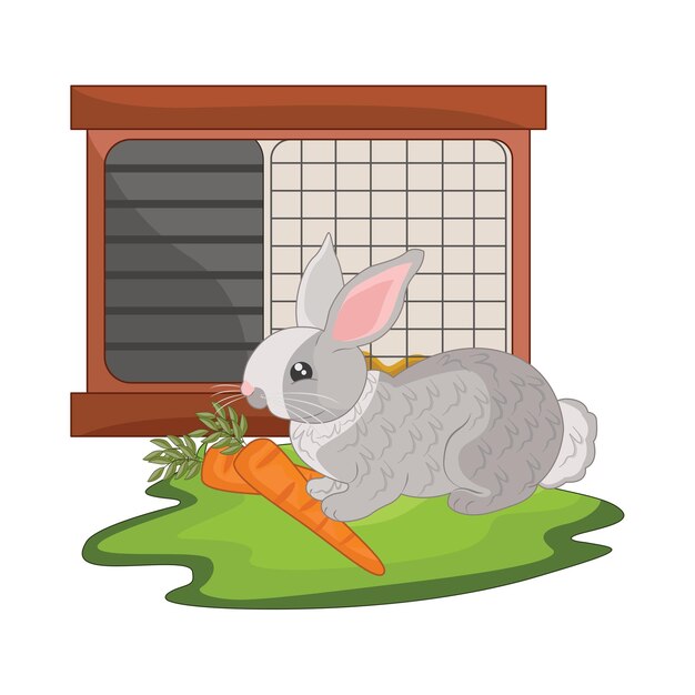 Vector ilustración de un conejo