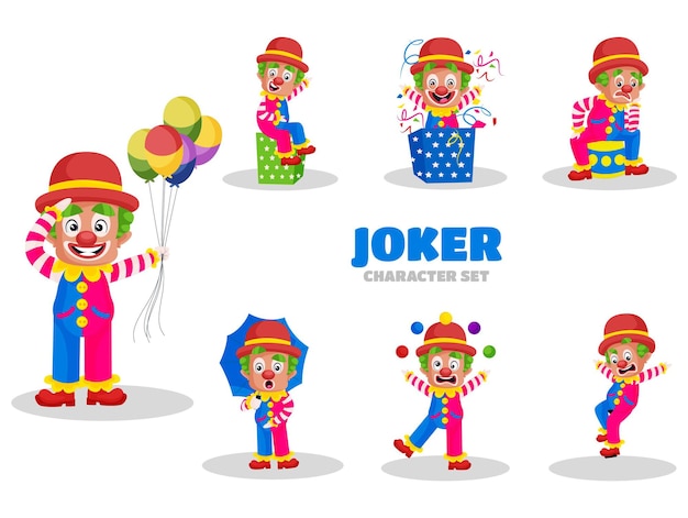 Ilustración del conjunto de caracteres joker