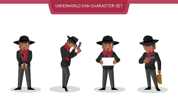 Ilustración del conjunto de caracteres de underworld don