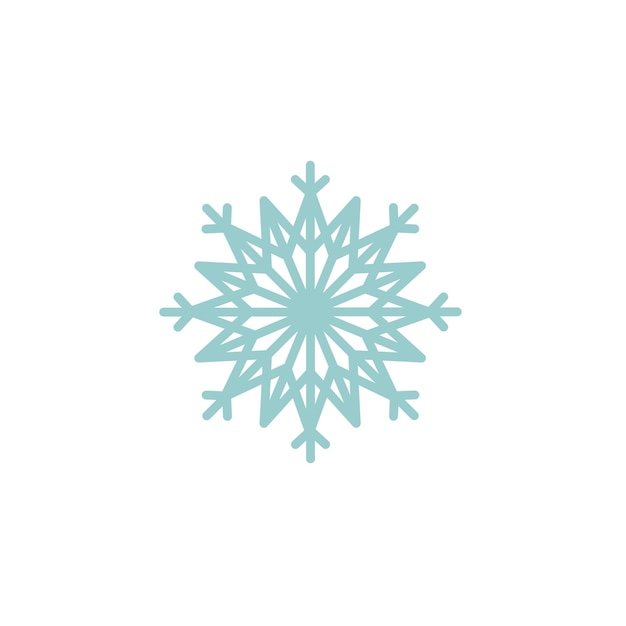 Ilustración del conjunto de copos de nieve azul claro