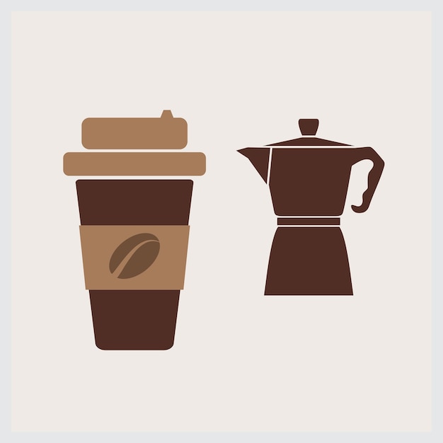 Vector ilustración de conjunto de iconos de café