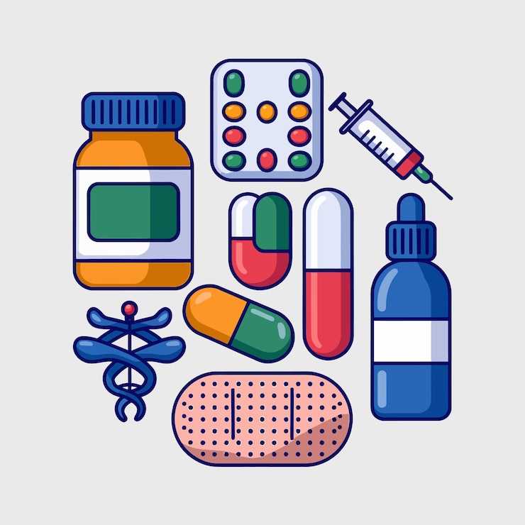 Vector ilustración del conjunto de iconos médicos