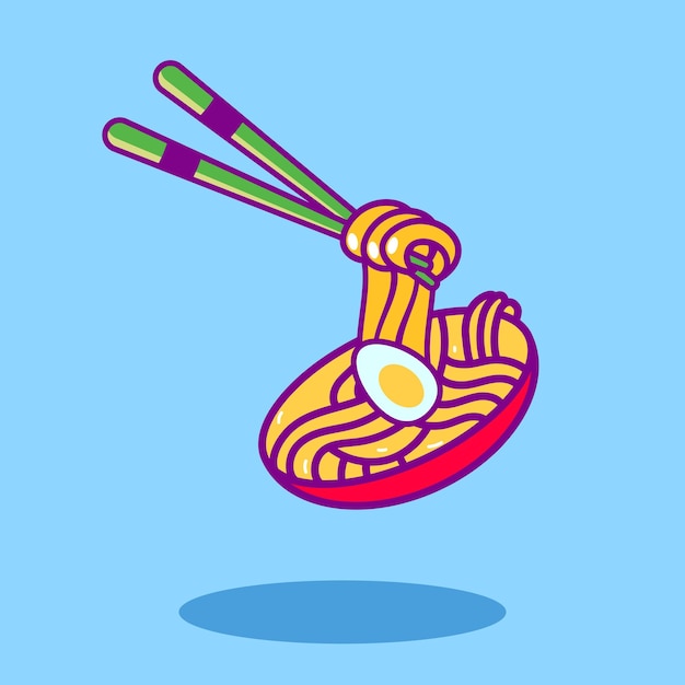 Ilustración de conjunto de iconos de ramen