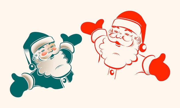 Ilustración del conjunto de Papá Noel