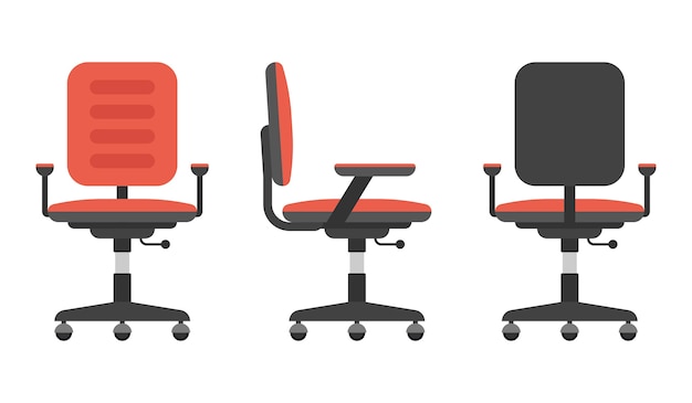 Ilustración de conjunto de silla de oficina