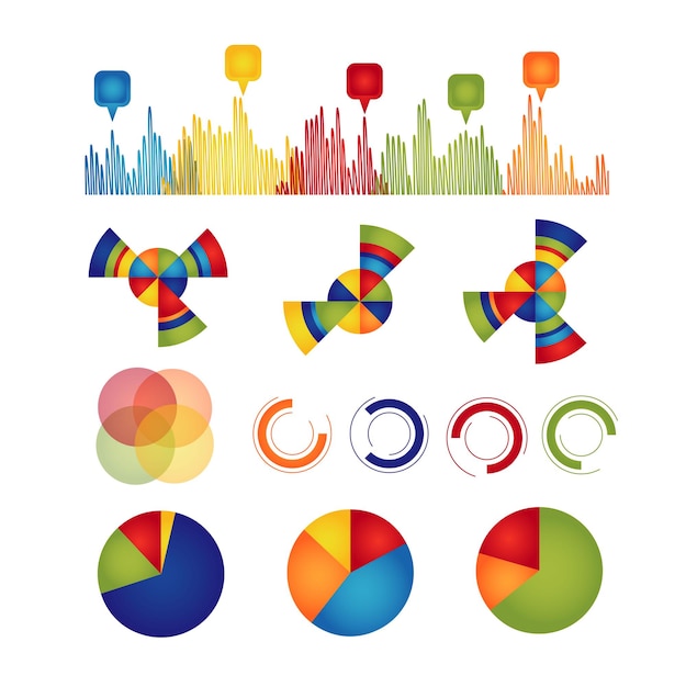 Ilustración de conjunto vectorial de colección de infografía vectorial