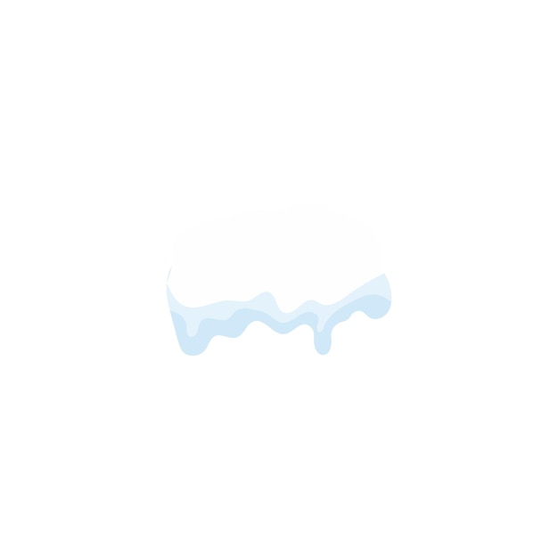 Ilustración del conjunto vectorial de elementos de nieve