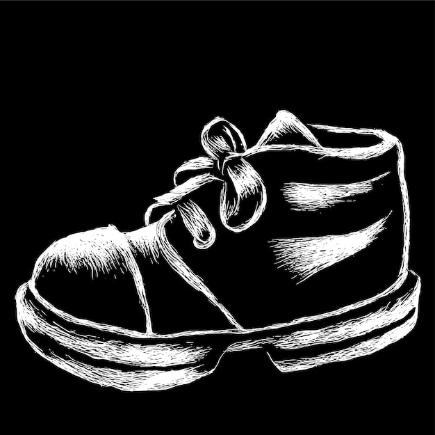 Vector ilustración de un conjunto de zapatos para bebés