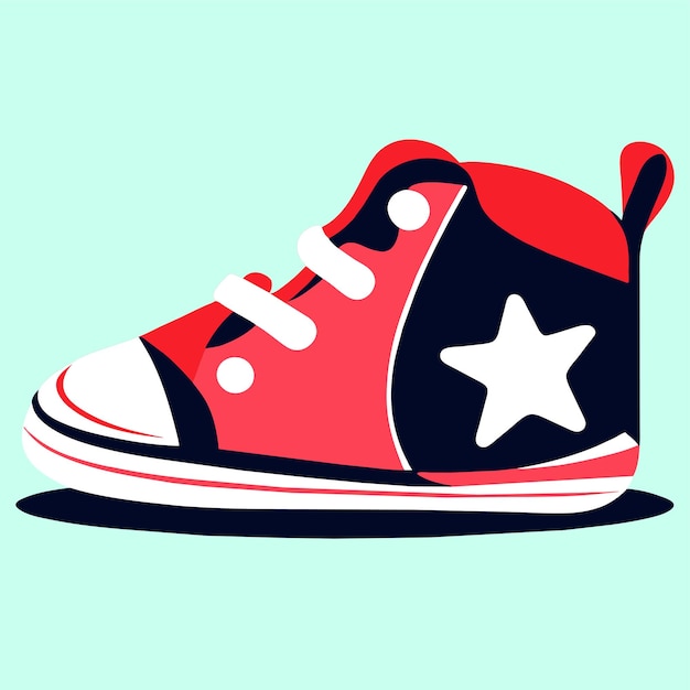 Vector ilustración de un conjunto de zapatos para bebés