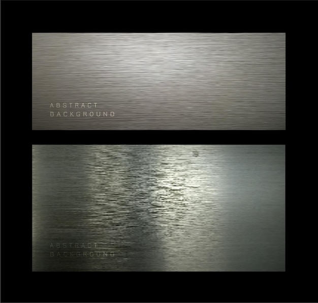 Ilustración de conjuntos vectoriales de fondo de textura metálica abstracta gris con algunas líneas lisas Eps 10