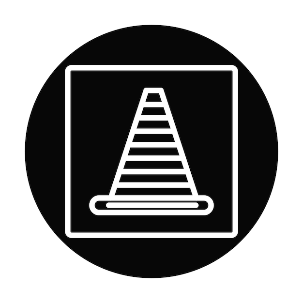Ilustración del cono vectorial de tráfico