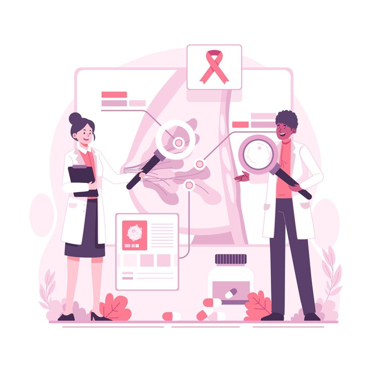 Ilustración consciente del cáncer de mama