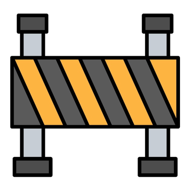 Ilustración de construcción de una barrera plana