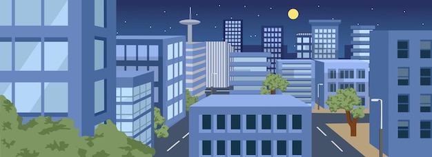 Ilustración de la construcción de la ciudad de medianoche