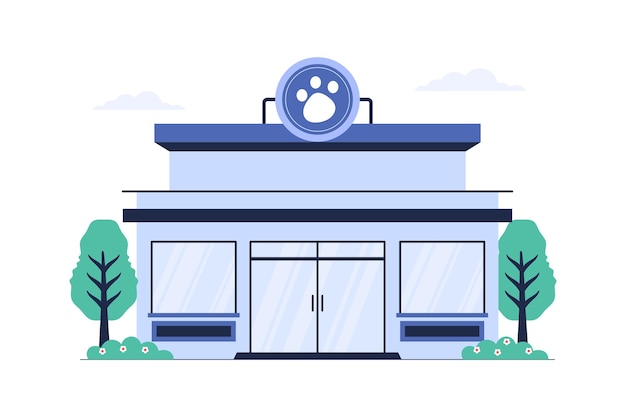 Ilustración de construcción de mascotas para veterinarios y cuidadores