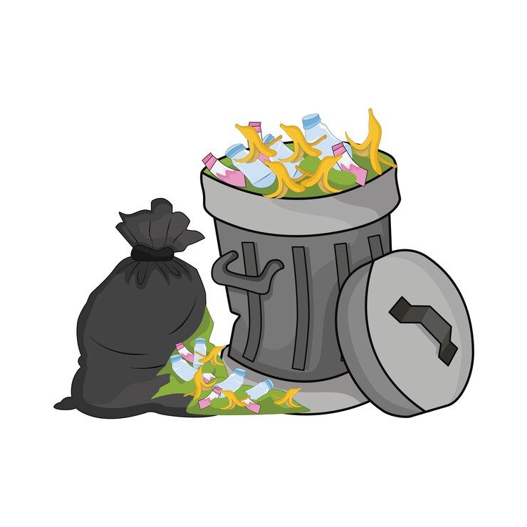 Vector ilustración de un contenedor de basura