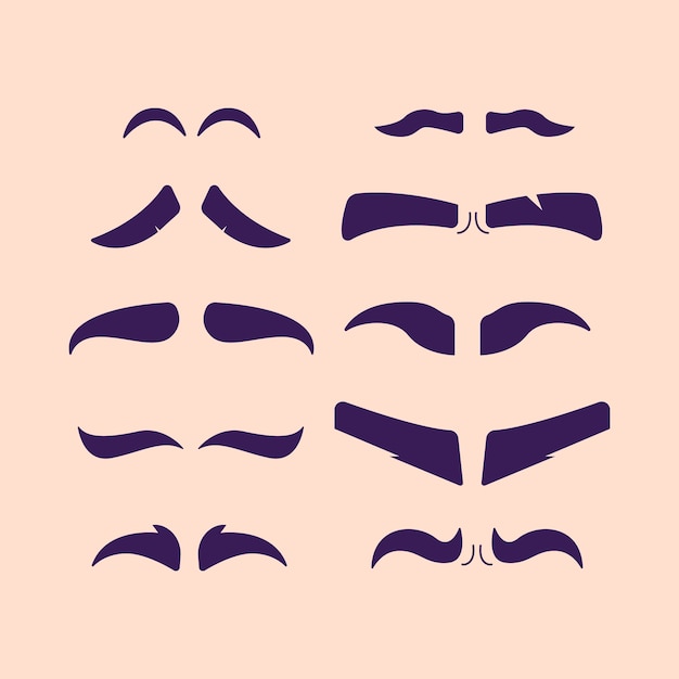 Ilustración del contorno de las cejas dibujadas a mano