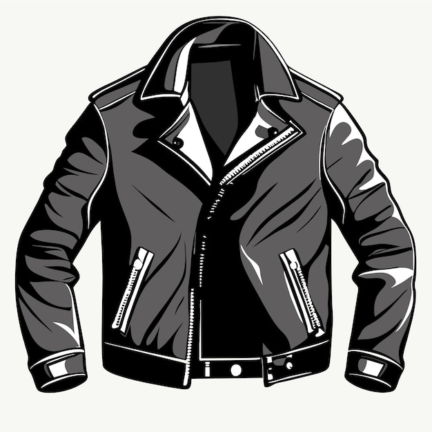 Vector ilustración del contorno de la chaqueta dibujada a mano