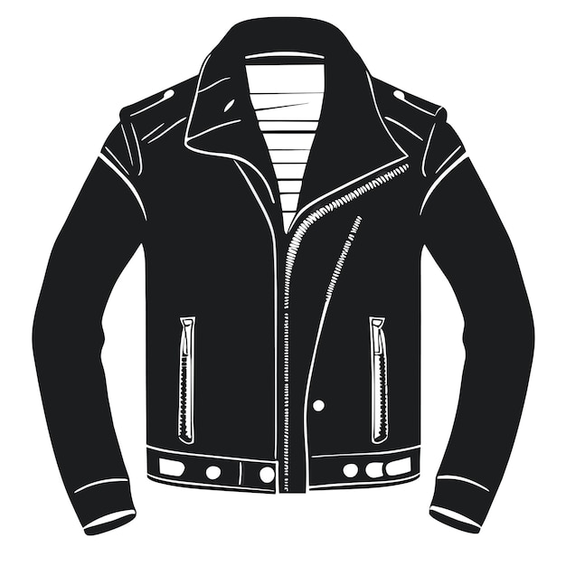 Vector ilustración del contorno de la chaqueta dibujada a mano