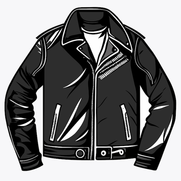 Vector ilustración del contorno de la chaqueta dibujada a mano