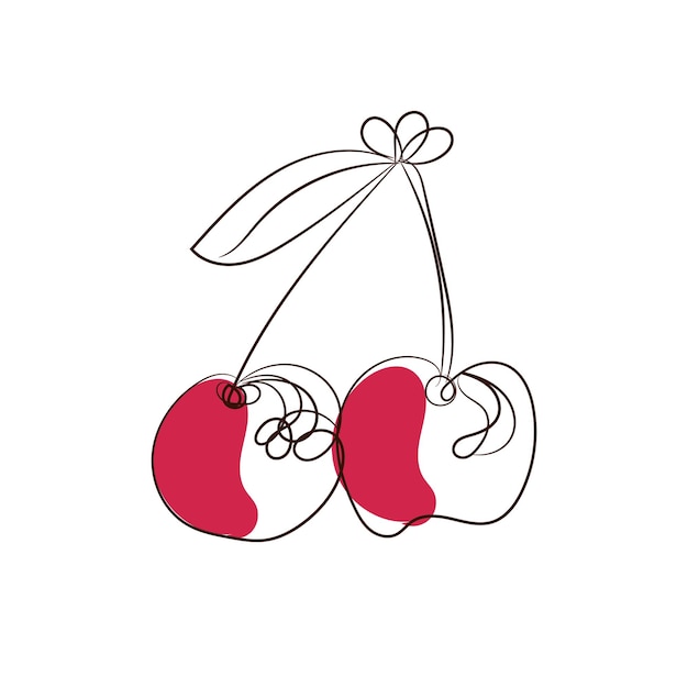 Ilustración del contorno de una flor simple dibujada a mano