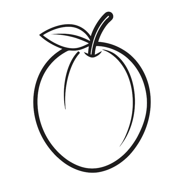 Ilustración del contorno de la fruta de la palma tropical
