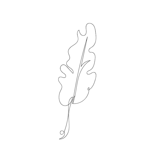 Ilustración del contorno de la hoja de monstera dibujada a mano
