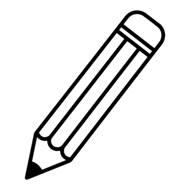 Ilustración del contorno del lápiz