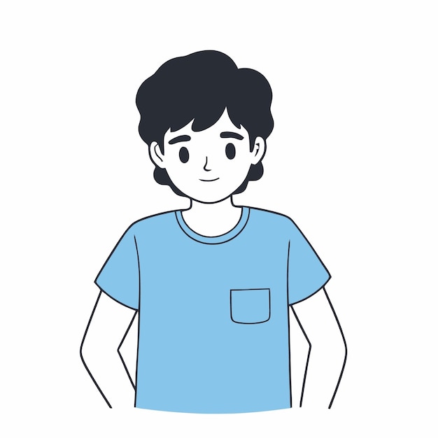 Ilustración del contorno de una persona Dibujo de línea de una persona de negocios