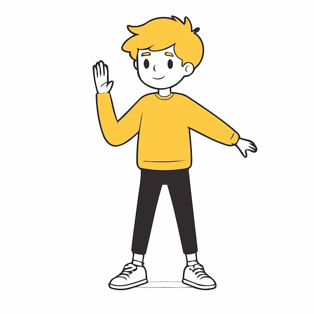 Ilustración del contorno de una persona Dibujo de línea de una persona de negocios
