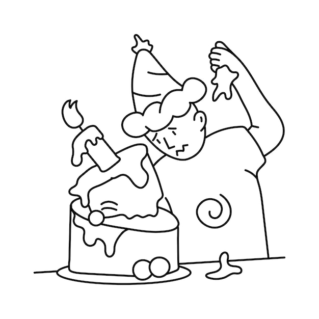Ilustración del contorno del vector del problema de la ira Archivo EPS 10